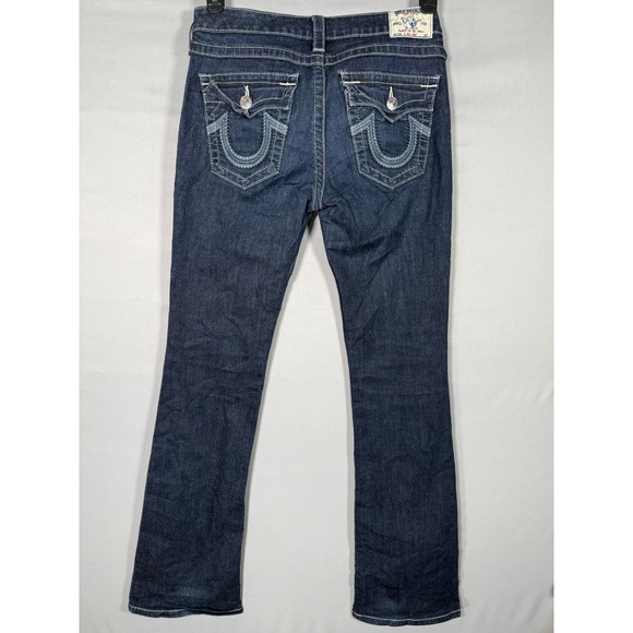 True‎ Religion Womens Bootcut Jeans Dark Wash Size 29 Actual 31x32 - Picture 15 of 16